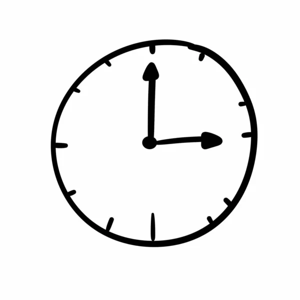 Icono Del Reloj Sobre Fondo Blanco — Foto de Stock