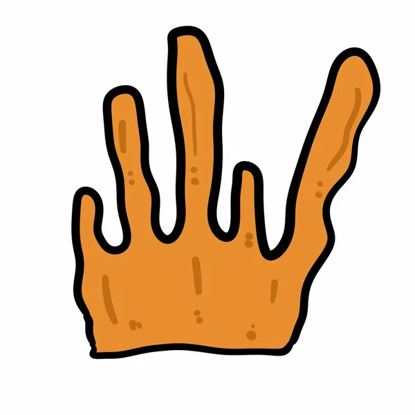 Hand Doodle Style Coral Cartoon — Stock Photo, Image
