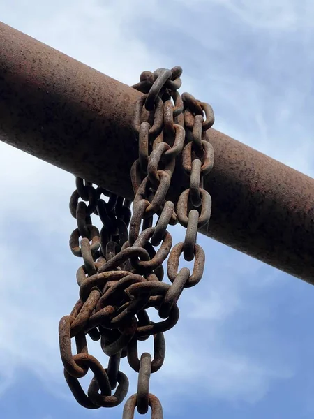 Old Metal Chain City — Stock Photo, Image
