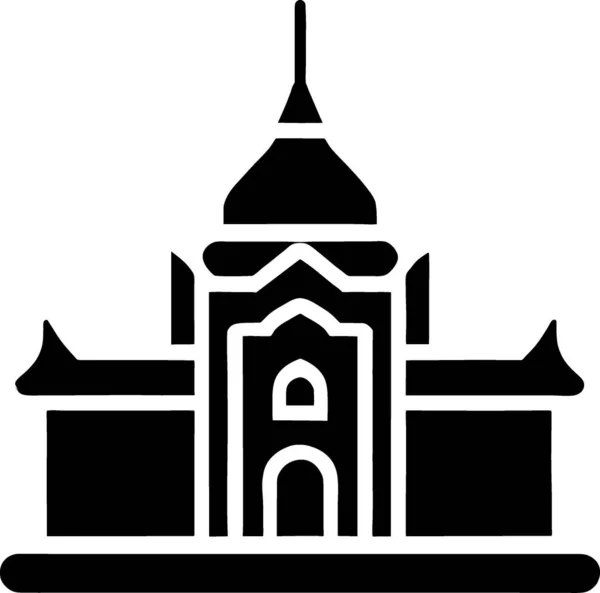Ikona Architektury Budynku Stylu Zarysu — Zdjęcie stockowe