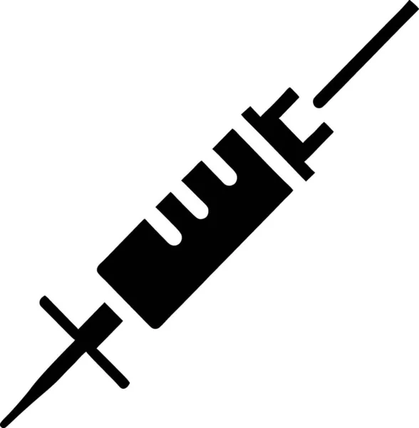 Ikona Medyczna Strzykawki Zarysie — Zdjęcie stockowe