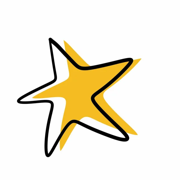 Иконка Звезды Белом Фоне — стоковое фото