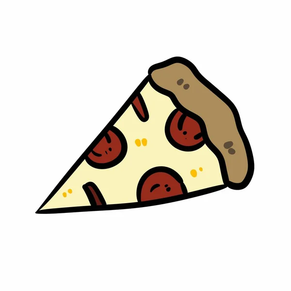 Leckere Pizza Mit Käse Cartoon — Stockfoto