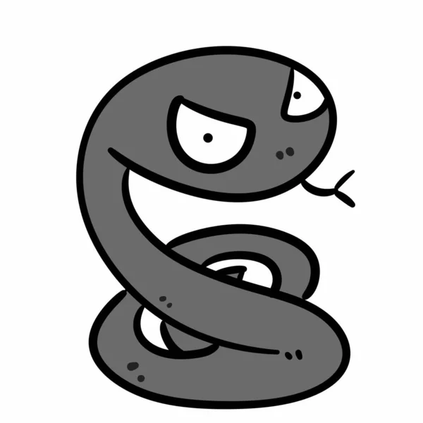 Иллюстрация Мультяшной Змеи — стоковое фото