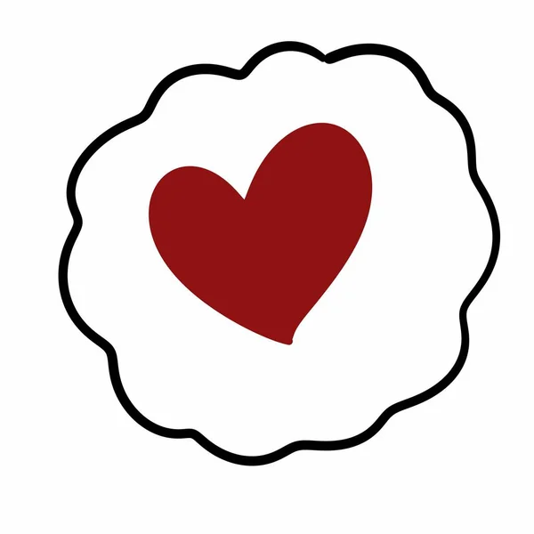 Червоне Серце Білому Тлі — стокове фото
