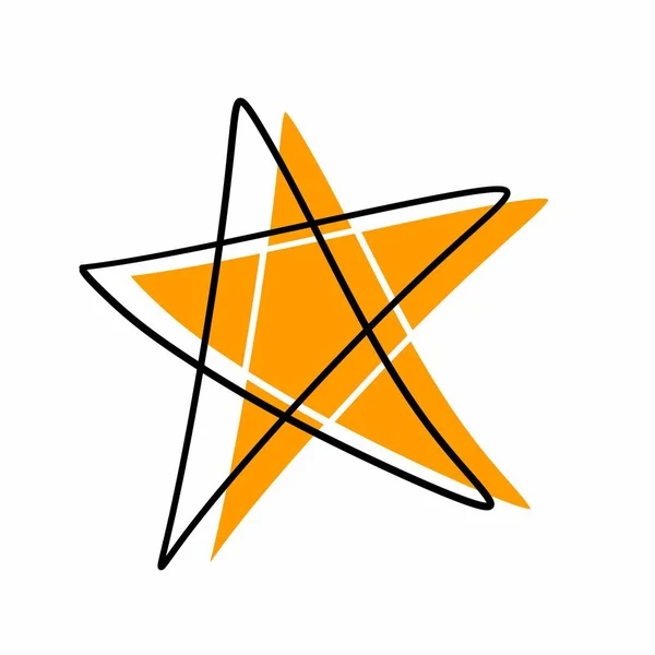 Значок Звезды Плоский Дизайн Белом Фоне — стоковое фото