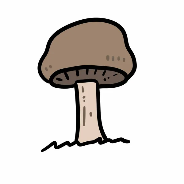 Ilustração Desenhos Animados Cogumelos — Fotografia de Stock