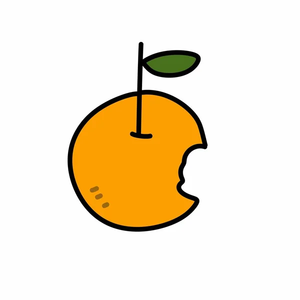 Oranžová Kreslená Šablona Loga — Stock fotografie