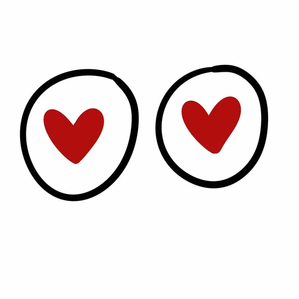 Coração Amor Ícone Fundo Branco — Fotografia de Stock