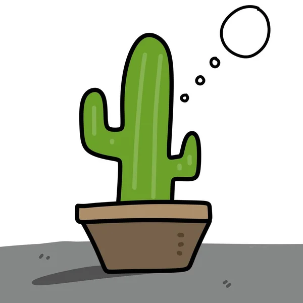 Cactus Conception Doodle Dessin Animé Dessiné Main — Photo