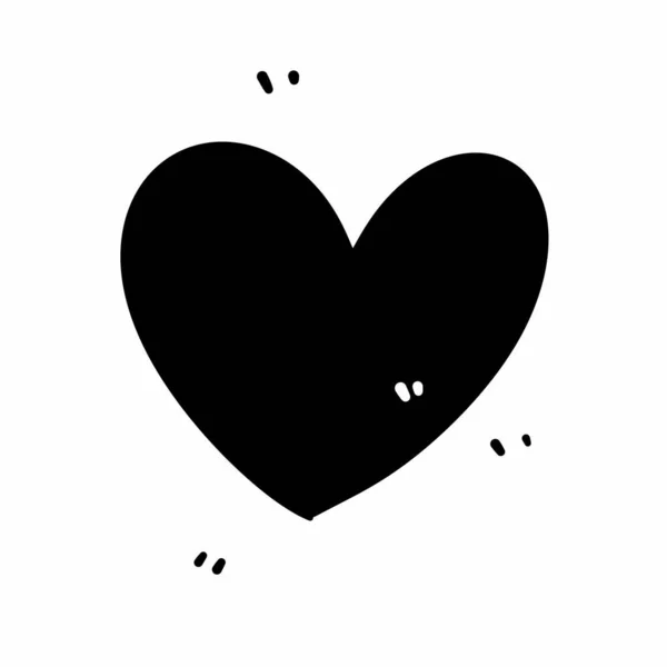 Нарисованное Вручную Сердце Икона Любви Иллюстрация Белом Фоне — стоковое фото