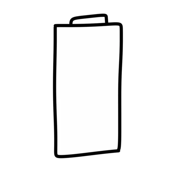 Diseño Dibujos Animados Batería Vacía Aislada —  Fotos de Stock