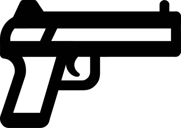 Значок Пистолетного Оружия Стиле Абрис — стоковое фото