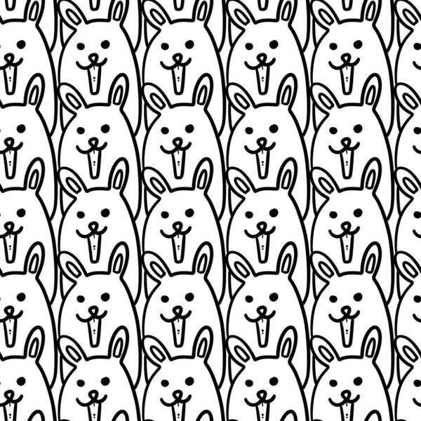 stock image cute rabbit cartoon seamless pattern background illustration