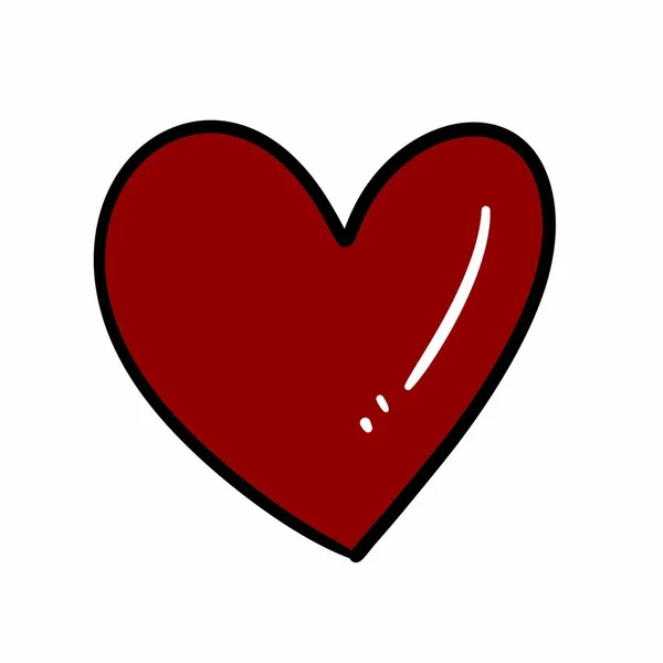 Coração Amor Fundo Branco — Fotografia de Stock