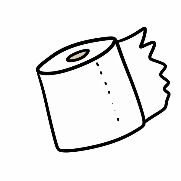 Desenho Animado Rolo Papel Sobre Fundo Branco — Fotografia de Stock