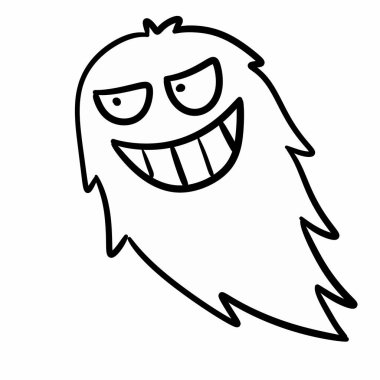 Mutlu cadılar bayramı çizgi film yüz ikonu tasarımı