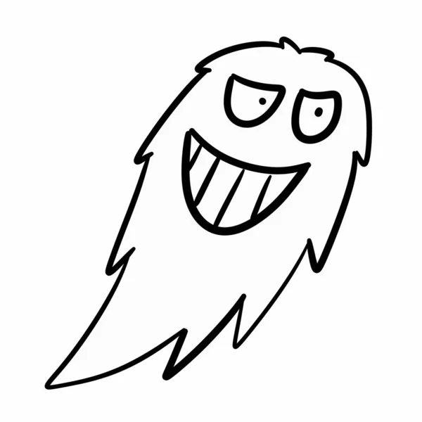 ハッピーハロウィン漫画の顔のアイコンデザイン — ストック写真