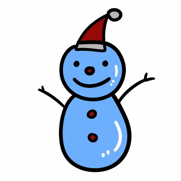 Иконка Снеговика Белом Фоне Дизайна Вашего Веб Мобильного Приложения Концепция — стоковое фото