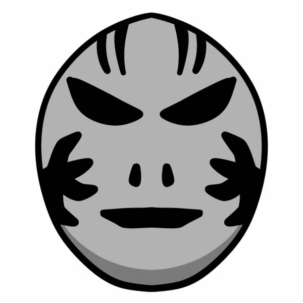 Ilustración Fondo Halloween Con Una Máscara Cráneo —  Fotos de Stock