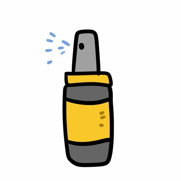 Illustrazione Icona Della Bottiglia Spray Del Fumetto — Foto Stock