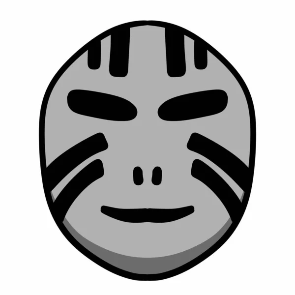 Illustration Halloween Background Skull Mask — Stock Photo, Image
