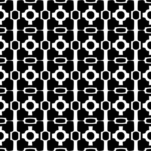 黒と白の幾何学模様のシームレスなテクスチャ 抽象的な繰り返しの背景 現代の壁紙テキスタイル — ストック写真