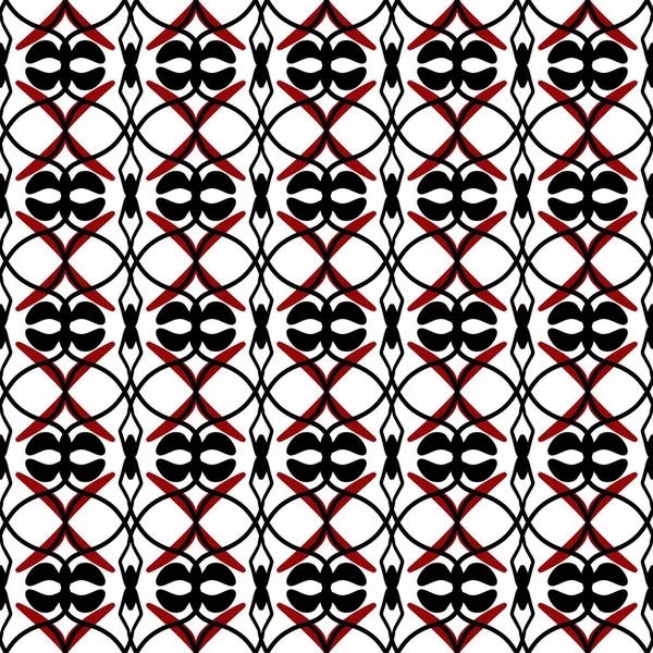 Zwart Wit Geometrisch Ornament Naadloos — Stockfoto