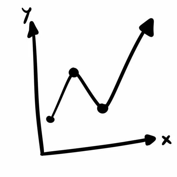 Graph Icon Illustration White Background — Stock Photo, Image
