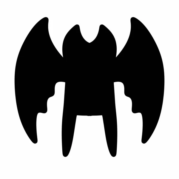 Νυχτερίδα Κινουμένων Σχεδίων Λευκό Φόντο — Φωτογραφία Αρχείου