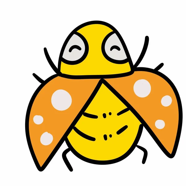 Бджола Каракатиця Ізольована Білому Тлі Векторна Ілюстрація Милої Бджоли — стокове фото
