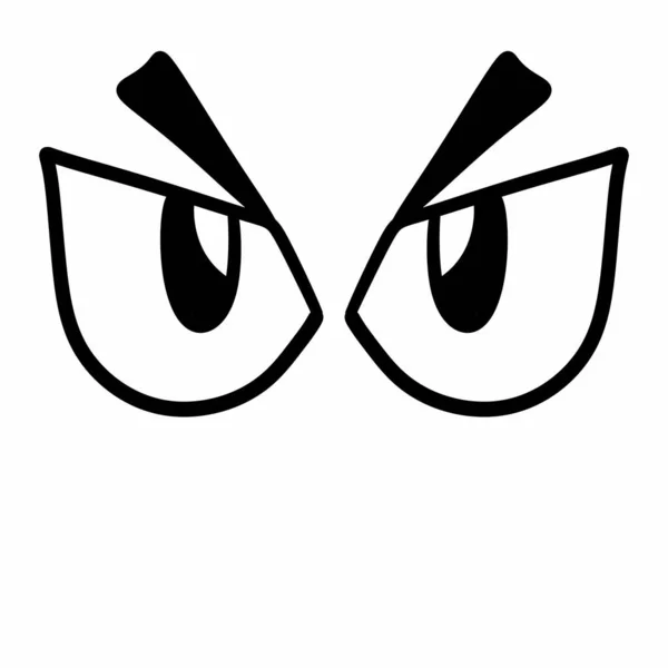 Cartoon Doodle Face Expression White Background — Stock Photo, Image