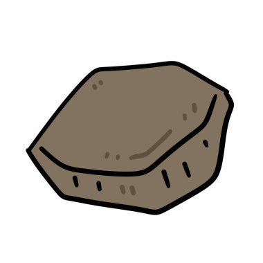 doodle stone çizgi film ikonu, illüstrasyon