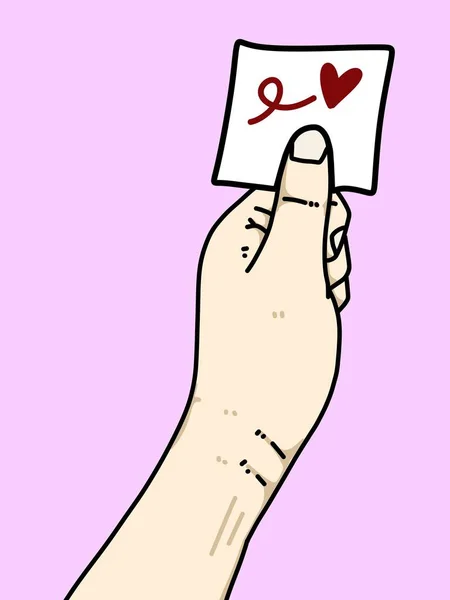 Hand Hålla Hjärtat Med Kärlek Tecken — Stockfoto