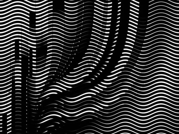 Abstrakcyjne Linie Fal Tło Iluzją Optyczną — Zdjęcie stockowe