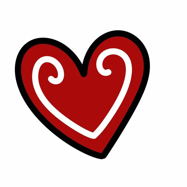 Ікона Серця Ізольована Білому Тлі Вашого Дизайну Веб Мобільного Додатка — стокове фото