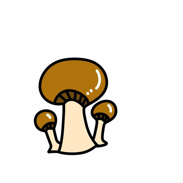 卡通画可爱的蘑菇图解 — 图库照片