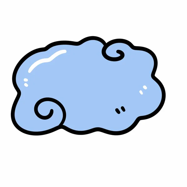 Illustration Cartoon Blue Cloud — Stock Photo, Image