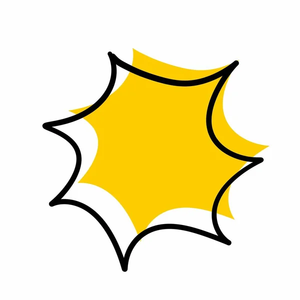 Sunshade Amarelo Isolado Fundo Branco — Fotografia de Stock