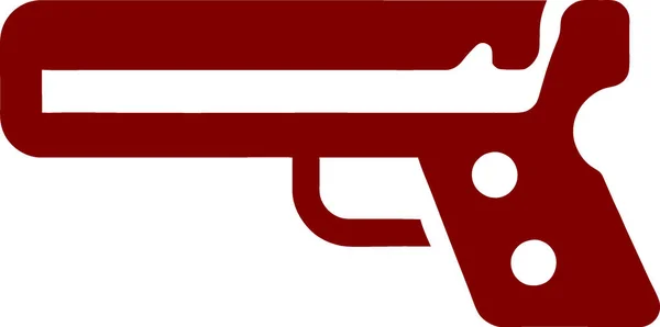 Gun Icon Object Witte Achtergrond Illustratie — Stockfoto