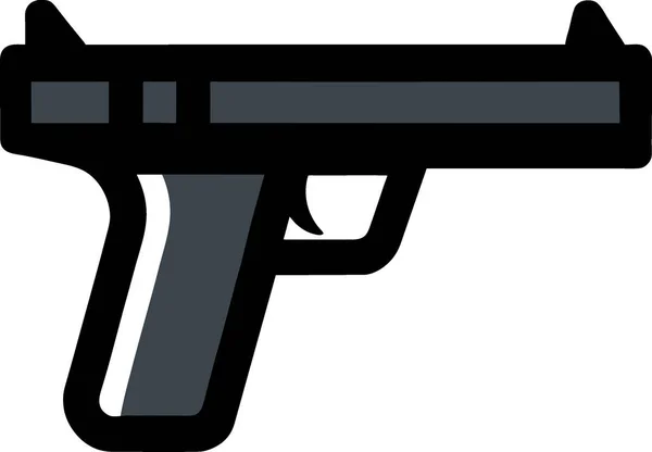 Icono Pistola Objeto Sobre Fondo Blanco Ilustración — Foto de Stock