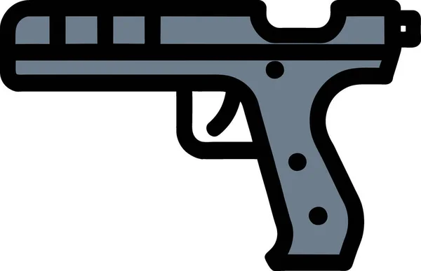 Icono Pistola Objeto Sobre Fondo Blanco Ilustración — Foto de Stock