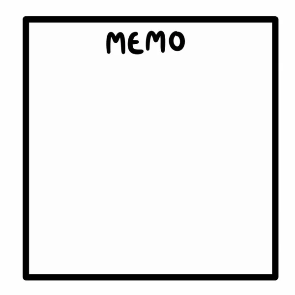 Cartoon Doodle Memo Note — стоковое фото