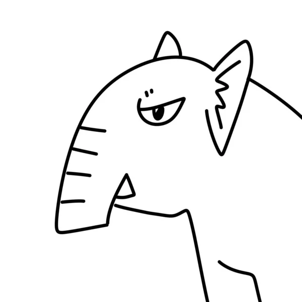 Ручной Рисунок Милого Слона — стоковое фото