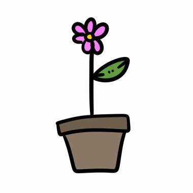 karikatür çiçek çizimi