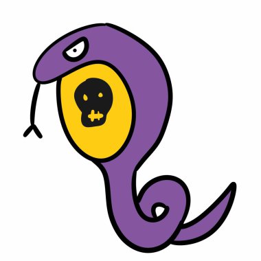 Güzel bir yılan, beyaz bir arkaplanda resimler.