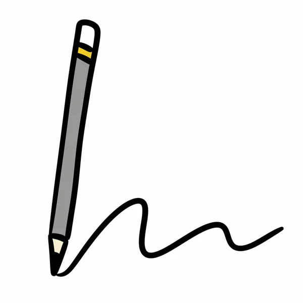 Kreskówki Doodle Ołówek Ilustracja — Zdjęcie stockowe