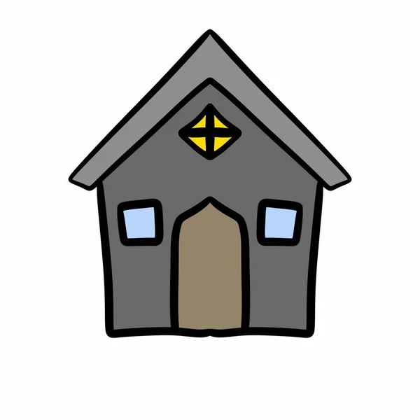 Икона Дома Набросок Иконок Домов Интернета — стоковое фото