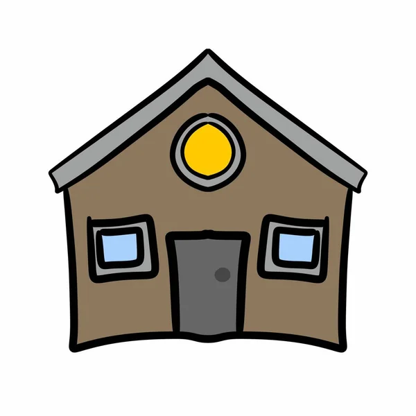 Икона Дома Набросок Иконок Домов Интернета — стоковое фото