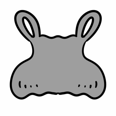 Bir plastik poşet karikatürünün izole edilmiş hali.